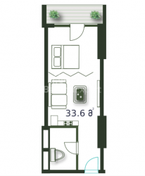 Квартира 33.6 м² - Шерифа Химшиашвили, Батуми, Грузия