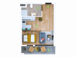 Квартира 1-комн 33.8 м² - Шерифа Химшиашвили, Батуми
